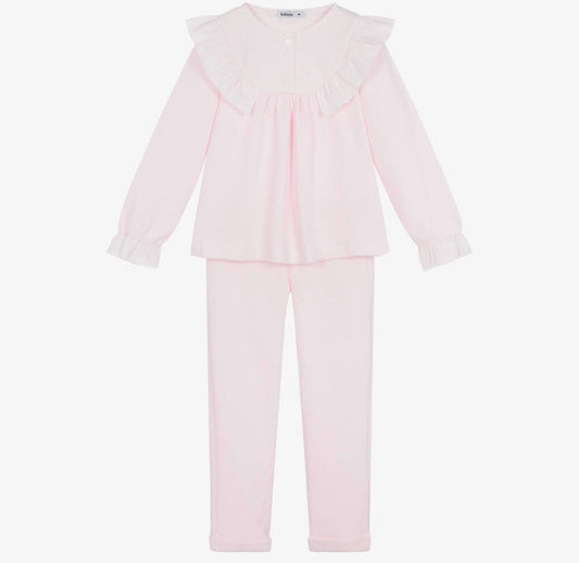 Frill Top 2 Piece Tracksuit - Pink