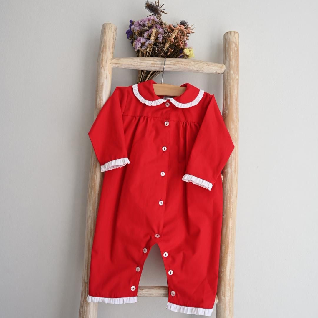 Christmas Red Baby Girls Pyjamas