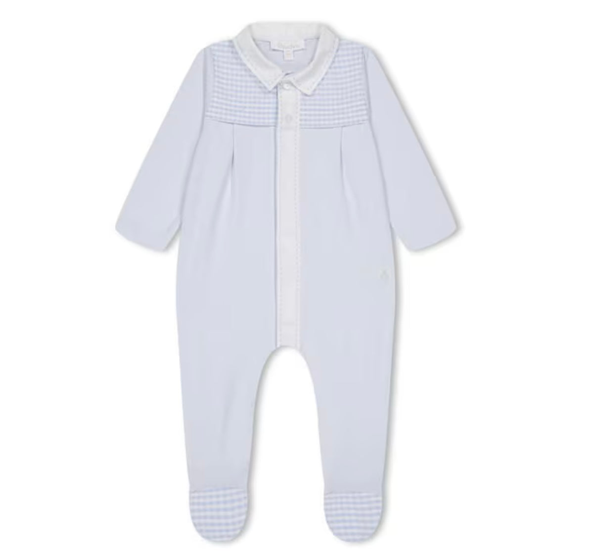 Blue check Babygrow