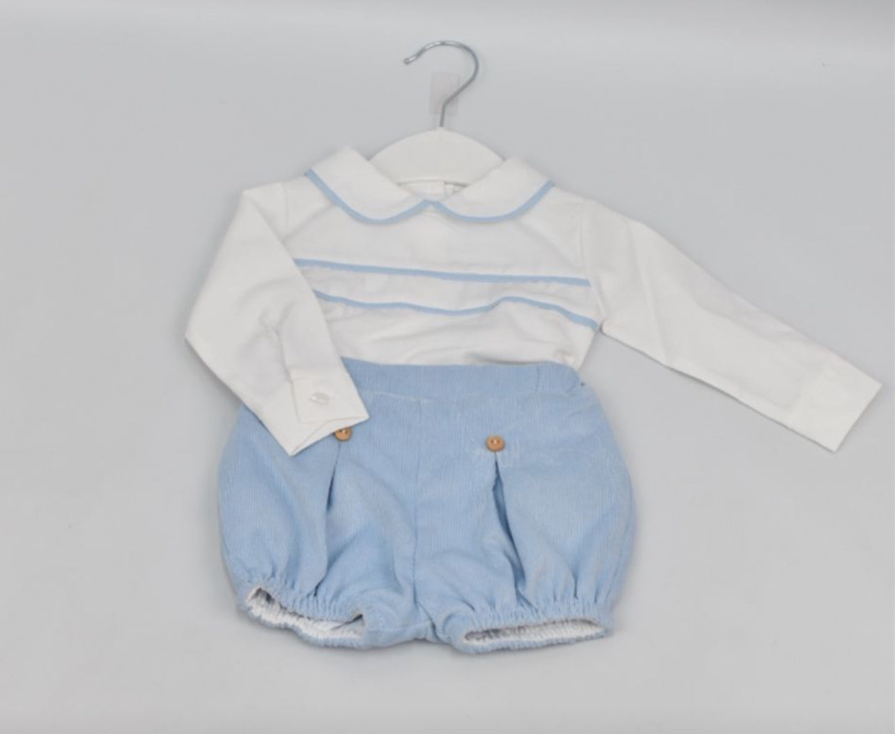 Blue Cord Bloomer Set