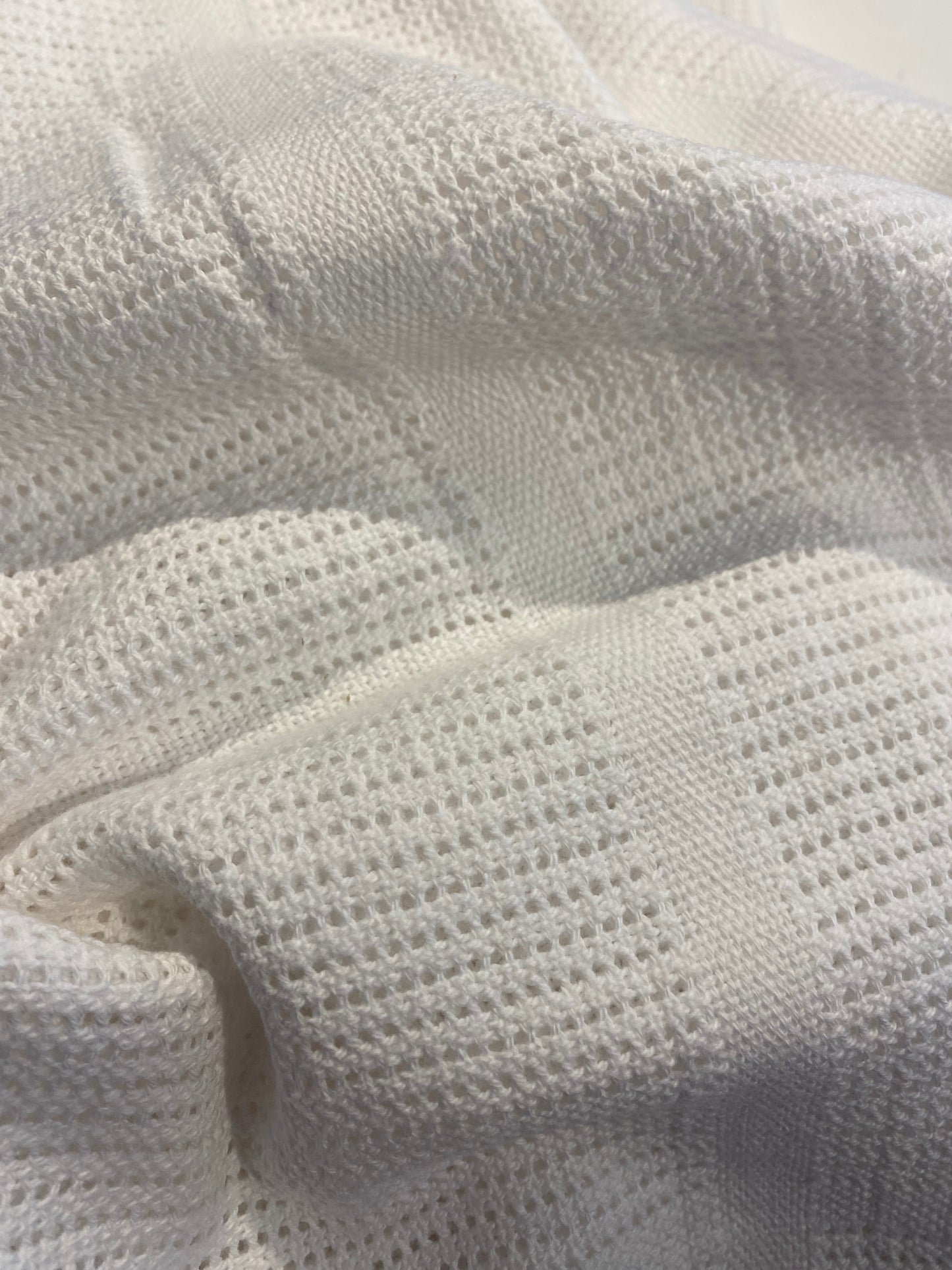Large Cotton Cellular Blanket - White