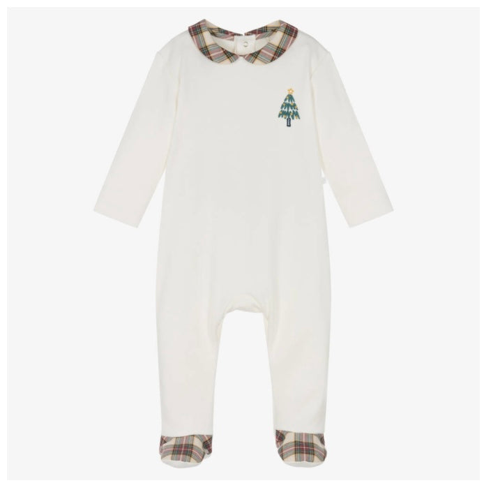 Peter Pan Collar Christmas Tree Babygrow