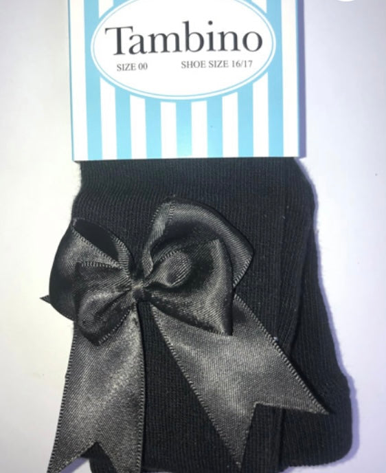 Tambino Bow Tights - Black