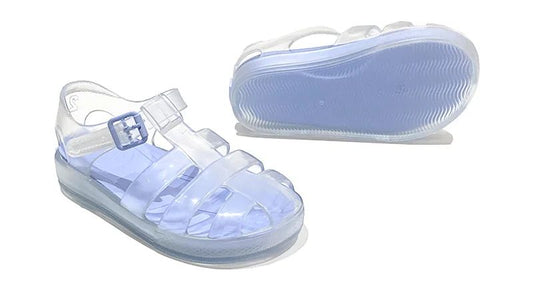 Jellies - Clear with Blue Sole