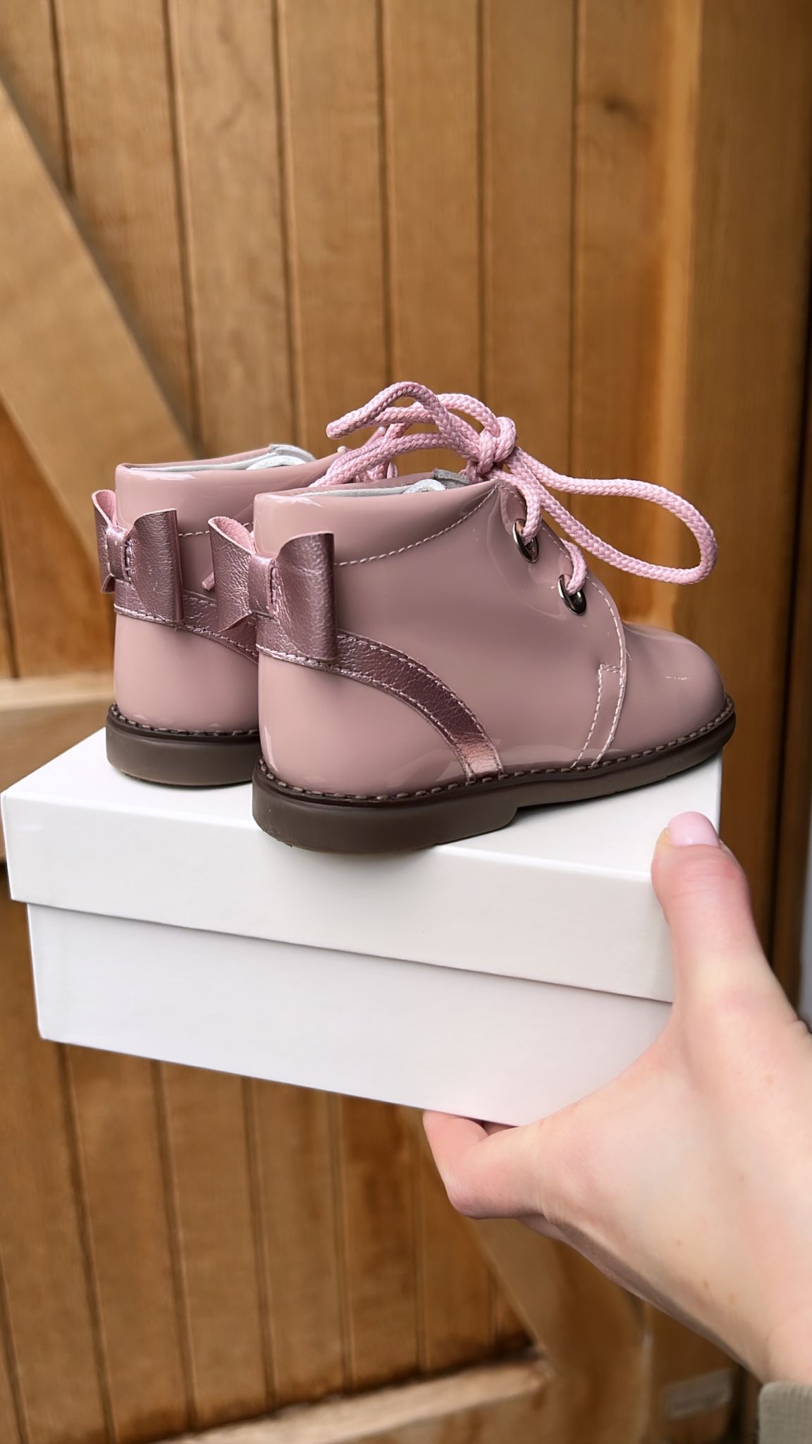 PRE-LOVED Bow Back Boot - Pink