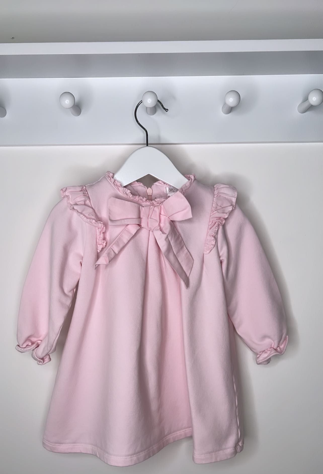 PRE-LOVED Fleece Bow Dress - Pink