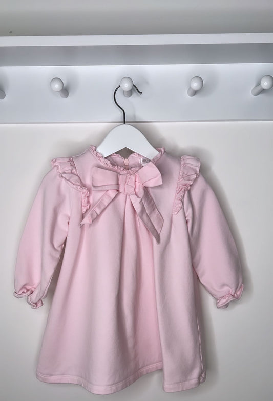 PRE-LOVED Fleece Bow Dress - Pink