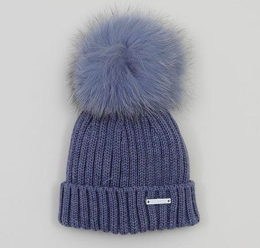 PRE-ORDER Pangasa Fur Ribbed Hat Navy