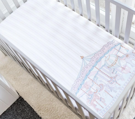 Fitted Cot Sheet - Carousel