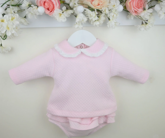 Pink Ruffle Bloomer Set