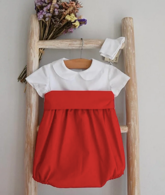 Christmas Red Peterpan Romper