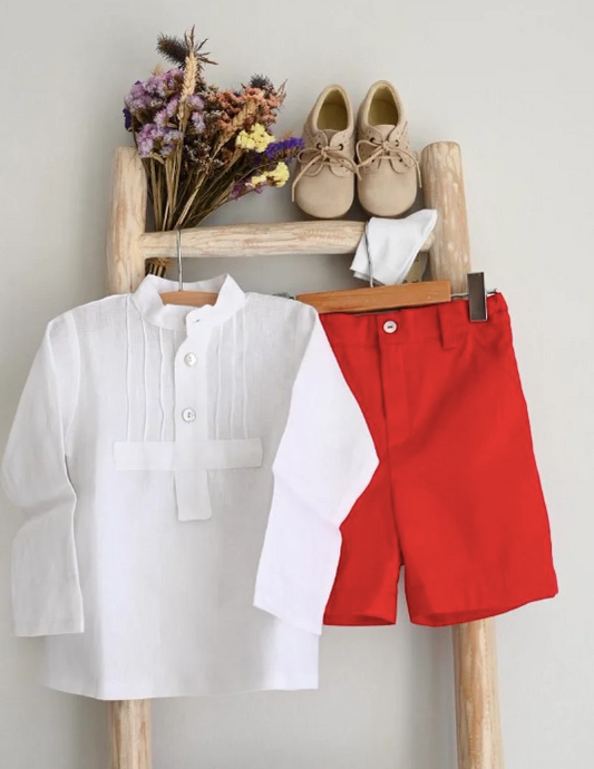 Christmas Red Shorts & Shirt Set