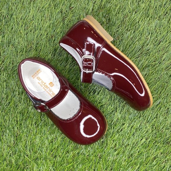 Burgundy Patent Mary Janes