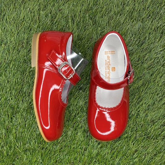 Red Patent Mary Janes