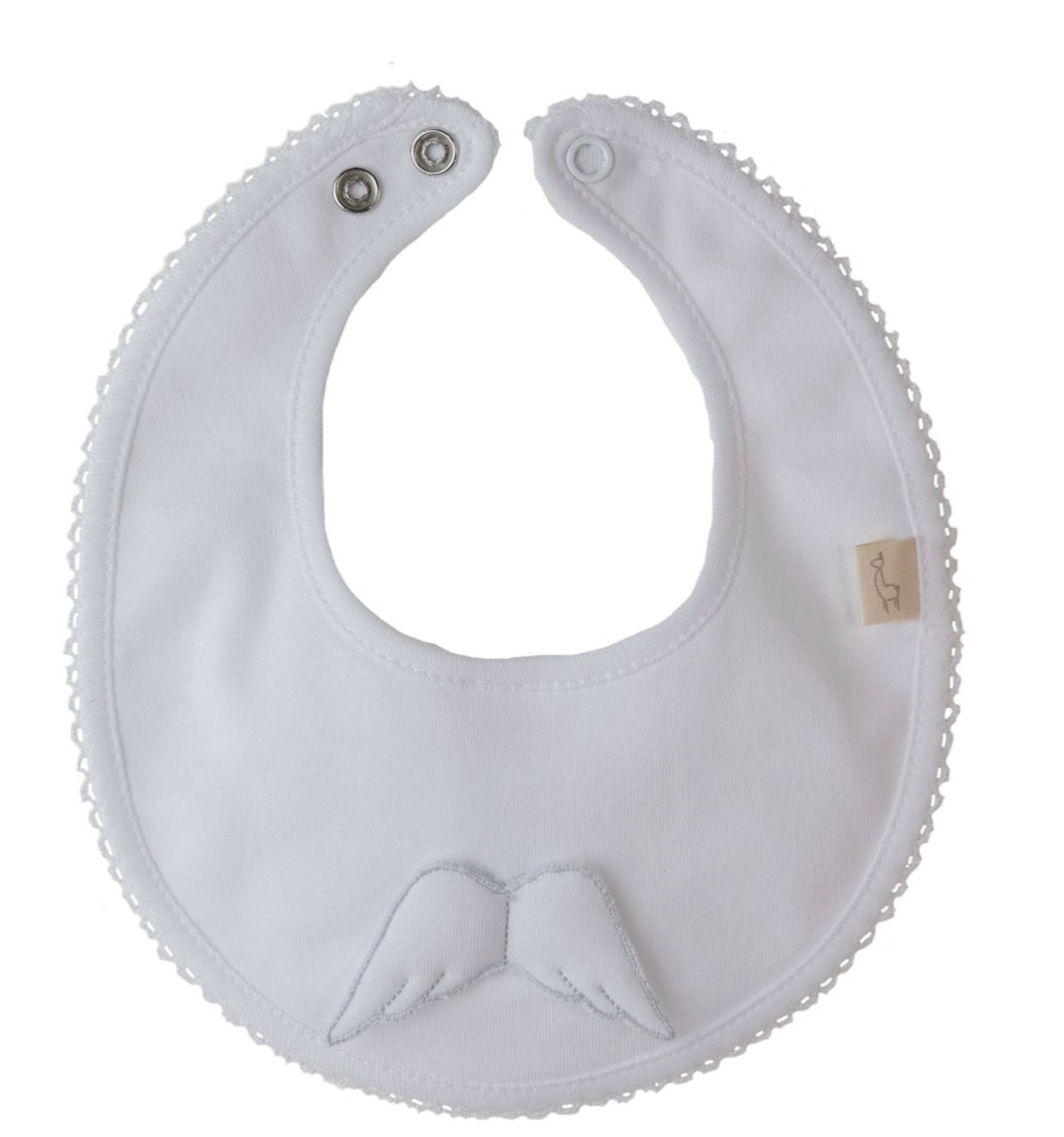 Angel Wings Bib - White