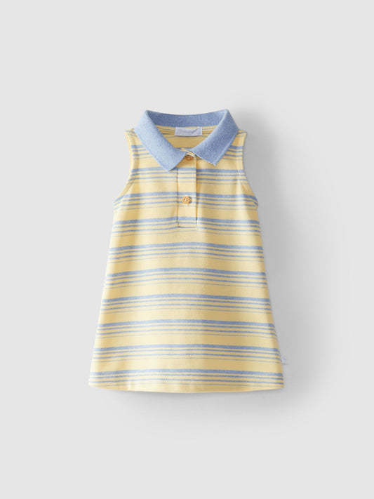 Polo Dress - Yellow Stripe