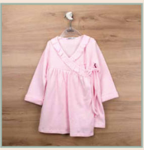 Girls Frill Dressing Gown - Pink