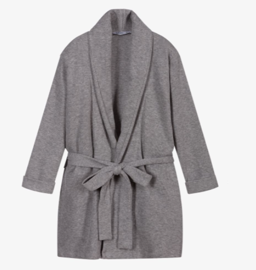 Boys Jersey Dressing Gown - Grey
